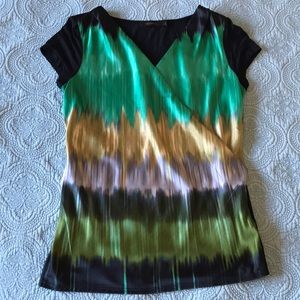 The Limited Multicolor Crossover Blouse